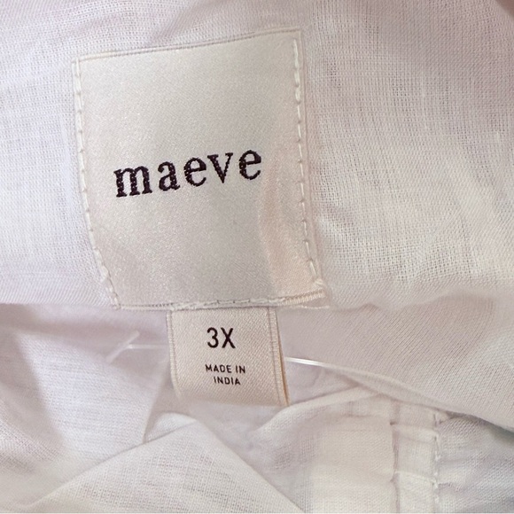 Maeve Puff-Sleeve Square-Neck Smocked Midi Dress 3X NWT - Picture 10 of 11